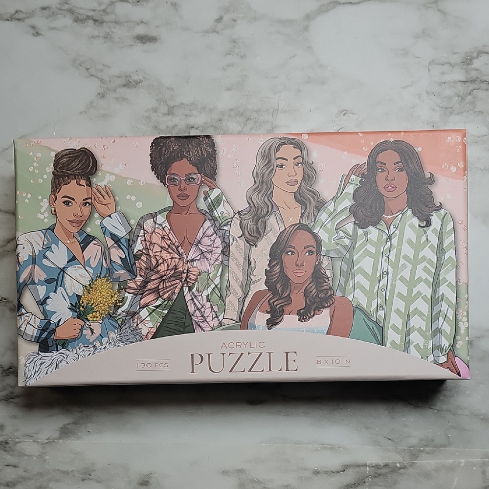 Acrylic Puzzle with Diverse Women Illustration